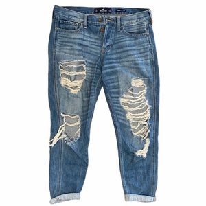 Hollister low-rise boyfriend distressed jeans